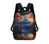 sinyumoney Sacs À Dos Scolaires Pour Enfants, Imprimés En 3D, Jolis Sacs De Voyage Japanese Sakura Sunset Art Sacs À Dos Décontractés Pour Enfants, Pour Filles Et Femmes 17inch