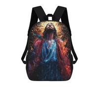 sinyumoney Sacs À Dos Scolaires Pour Enfants, Imprimés En 3D, Jolis Sacs De Voyage Jesus in Paint Splatter Sacs À Dos Décontractés Pour Enfants, Pour Filles Et Femmes 17inch