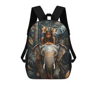 sinyumoney Sacs À Dos Scolaires Pour Enfants, Imprimés En 3D, Jolis Sacs De Voyage Jungle Girl And Elephant Sacs À Dos Décontractés Pour Enfants, Pour Filles Et Femmes 17inch