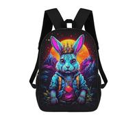 sinyumoney Sacs À Dos Scolaires Pour Enfants, Imprimés En 3D, Jolis Sacs De Voyage King Neon Rabbit Sacs À Dos Décontractés Pour Enfants, Pour Filles Et Femmes 17inch
