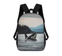 sinyumoney Sacs À Dos Scolaires Pour Enfants, Imprimés En 3D, Jolis Sacs De Voyage Magnificent Orca Sacs À Dos Décontractés Pour Enfants, Pour Filles Et Femmes 17inch