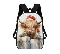 sinyumoney Sacs À Dos Scolaires Pour Enfants, Imprimés En 3D, Jolis Sacs De Voyage Merry Tiny Cow Xmas Sacs À Dos Décontractés Pour Enfants, Pour Filles Et Femmes 17inch