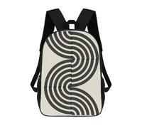 sinyumoney Sacs À Dos Scolaires Pour Enfants, Imprimés En 3D, Jolis Sacs De Voyage Minimalist Lines 13 Sacs À Dos Décontractés Pour Enfants, Pour Filles Et Femmes 17inch