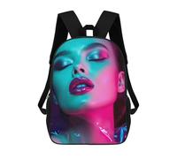 sinyumoney Sacs À Dos Scolaires Pour Enfants, Imprimés En 3D, Jolis Sacs De Voyage Neon Glow Portrait Sacs À Dos Décontractés Pour Enfants, Pour Filles Et Femmes 17inch