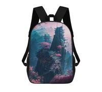 sinyumoney Sacs À Dos Scolaires Pour Enfants, Imprimés En 3D, Jolis Sacs De Voyage Neon Sakura Cityscape Sacs À Dos Décontractés Pour Enfants, Pour Filles Et Femmes 17inch
