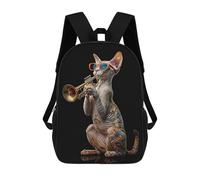 sinyumoney Sacs À Dos Scolaires Pour Enfants, Imprimés En 3D, Jolis Sacs De Voyage Oriental Shorthair Trumpet Sacs À Dos Décontractés Pour Enfants, Pour Filles Et Femmes 17inch