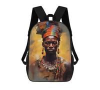 sinyumoney Sacs À Dos Scolaires Pour Enfants, Imprimés En 3D, Jolis Sacs De Voyage Painted African Tribal Man Sacs À Dos Décontractés Pour Enfants, Pour Filles Et Femmes 17inch