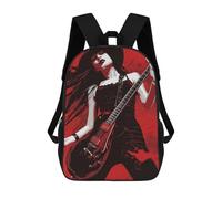 sinyumoney Sacs À Dos Scolaires Pour Enfants, Imprimés En 3D, Jolis Sacs De Voyage Rockstar Woman with Electric Guitar Sacs À Dos Décontractés Pour Enfants, Pour Filles Et Femmes 17inch