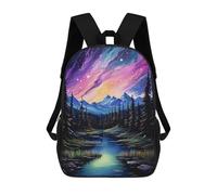sinyumoney Sacs À Dos Scolaires Pour Enfants, Imprimés En 3D, Jolis Sacs De Voyage Rocky Mountain Aurora Sacs À Dos Décontractés Pour Enfants, Pour Filles Et Femmes 17inch