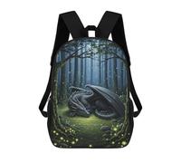 sinyumoney Sacs À Dos Scolaires Pour Enfants, Imprimés En 3D, Jolis Sacs De Voyage Sleeping Dragon in Quiet Forest Sacs À Dos Décontractés Pour Enfants, Pour Filles Et Femmes 17inch