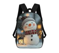 sinyumoney Sacs À Dos Scolaires Pour Enfants, Imprimés En 3D, Jolis Sacs De Voyage Smiling Snowman in Winter Sacs À Dos Décontractés Pour Enfants, Pour Filles Et Femmes 17inch