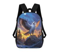 sinyumoney Sacs À Dos Scolaires Pour Enfants, Imprimés En 3D, Jolis Sacs De Voyage Snowy Owl at Sunset Sacs À Dos Décontractés Pour Enfants, Pour Filles Et Femmes 17inch