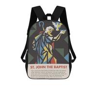 sinyumoney Sacs À Dos Scolaires Pour Enfants, Imprimés En 3D, Jolis Sacs De Voyage ST JOHN THE BAPTIST Sacs À Dos Décontractés Pour Enfants, Pour Filles Et Femmes 17inch