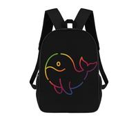 sinyumoney Sacs À Dos Scolaires Pour Enfants, Imprimés En 3D, Jolis Sacs De Voyage Symbol Whale Animal Sacs À Dos Décontractés Pour Enfants, Pour Filles Et Femmes 17inch