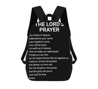 sinyumoney Sacs À Dos Scolaires Pour Enfants, Imprimés En 3D, Jolis Sacs De Voyage THE LORDS PRAYER BLACK Sacs À Dos Décontractés Pour Enfants, Pour Filles Et Femmes 17inch
