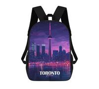 sinyumoney Sacs À Dos Scolaires Pour Enfants, Imprimés En 3D, Jolis Sacs De Voyage Toronto Canada Skyline at Night Sacs À Dos Décontractés Pour Enfants, Pour Filles Et Femmes 17inch