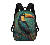 sinyumoney Sacs À Dos Scolaires Pour Enfants, Imprimés En 3D, Jolis Sacs De Voyage Toucan Bird Forest Sacs À Dos Décontractés Pour Enfants, Pour Filles Et Femmes 17inch