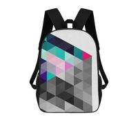 sinyumoney Sacs À Dos Scolaires Pour Enfants, Imprimés En 3D, Jolis Sacs De Voyage Triangles IV Sacs À Dos Décontractés Pour Enfants, Pour Filles Et Femmes 17inch