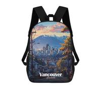 sinyumoney Sacs À Dos Scolaires Pour Enfants, Imprimés En 3D, Jolis Sacs De Voyage Vancouver Cityscape Sacs À Dos Décontractés Pour Enfants, Pour Filles Et Femmes 17inch