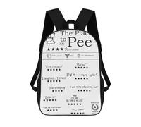 sinyumoney Sacs À Dos Scolaires Pour Enfants, Imprimés En 3D, Jolis Sacs De Voyage WC Fun Bathroom Review Sacs À Dos Décontractés Pour Enfants, Pour Filles Et Femmes 17inch