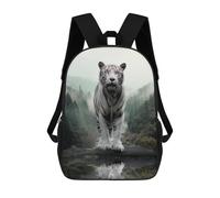 sinyumoney Sacs À Dos Scolaires Pour Enfants, Imprimés En 3D, Jolis Sacs De Voyage White Tiger Sacs À Dos Décontractés Pour Enfants, Pour Filles Et Femmes 17inch