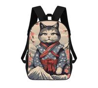 sinyumoney Sacs À Dos Scolaires Pour Enfants Japanese Cat 8 Sac D'école Imprimé En 3D Pour Garçons, Élèves Du Primaire Et Du Collège 17inch