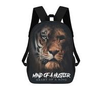 sinyumoney Sacs À Dos Scolaires Pour Enfants King's Roar Motivation Sac D'école Imprimé En 3D Pour Garçons, Élèves Du Primaire Et Du Collège 17inch