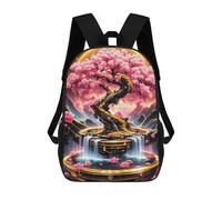 sinyumoney Sacs À Dos Scolaires Pour Enfants Kintsugi Cherry Blossom Sac D'école Imprimé En 3D Pour Garçons, Élèves Du Primaire Et Du Collège 17inch