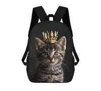 sinyumoney Sacs À Dos Scolaires Pour Enfants Kitten Cat Cute King Sac D'école Imprimé En 3D Pour Garçons, Élèves Du Primaire Et Du Collège 17inch
