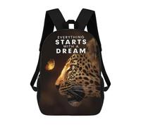 sinyumoney Sacs À Dos Scolaires Pour Enfants Leopard Dreams Nature's Inspiration Sac D'école Imprimé En 3D Pour Garçons, Élèves Du Primaire Et Du Collège 17inch
