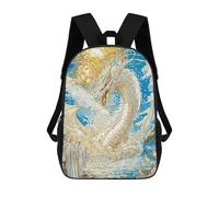 sinyumoney Sacs À Dos Scolaires Pour Enfants Majestic White Dragon Fantasy Sac D'école Imprimé En 3D Pour Garçons, Élèves Du Primaire Et Du Collège 17inch