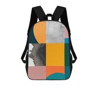 sinyumoney Sacs À Dos Scolaires Pour Enfants Modern Geometry 15 Sac D'école Imprimé En 3D Pour Garçons, Élèves Du Primaire Et Du Collège 17inch