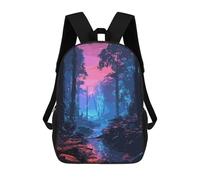 sinyumoney Sacs À Dos Scolaires Pour Enfants Mystical Forest Sac D'école Imprimé En 3D Pour Garçons, Élèves Du Primaire Et Du Collège 17inch