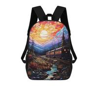 sinyumoney Sacs À Dos Scolaires Pour Enfants Night Train Travel Sac D'école Imprimé En 3D Pour Garçons, Élèves Du Primaire Et Du Collège 17inch