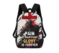 sinyumoney Sacs À Dos Scolaires Pour Enfants Pain Is Temporary, Glory Is Forever Sac D'école Imprimé En 3D Pour Garçons, Élèves Du Primaire Et Du Collège 17inch