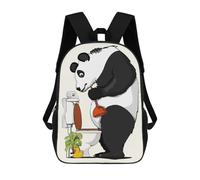 sinyumoney Sacs À Dos Scolaires Pour Enfants Panda Bear Fixing Toilet Sac D'école Imprimé En 3D Pour Garçons, Élèves Du Primaire Et Du Collège 17inch