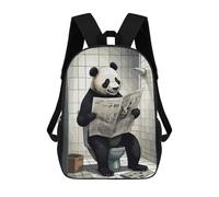 sinyumoney Sacs À Dos Scolaires Pour Enfants Panda on The Toilet Sac D'école Imprimé En 3D Pour Garçons, Élèves Du Primaire Et Du Collège 17inch