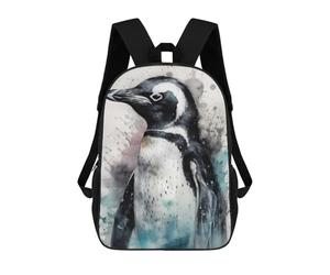 sinyumoney Sacs À Dos Scolaires Pour Enfants Penguin Beauty Black Ink Sac D'école Imprimé En 3D Pour Garçons, Élèves Du Primaire Et Du Collège 17inch