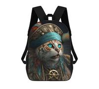 sinyumoney Sacs À Dos Scolaires Pour Enfants Pirate Cat Sac D'école Imprimé En 3D Pour Garçons, Élèves Du Primaire Et Du Collège 17inch