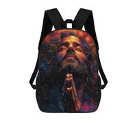sinyumoney Sacs À Dos Scolaires Pour Enfants Praying Jesus in Colorful Light Sac D'école Imprimé En 3D Pour Garçons, Élèves Du Primaire Et Du Collège 17inch