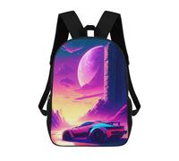 sinyumoney Sacs À Dos Scolaires Pour Enfants Retro Car 2 Sac D'école Imprimé En 3D Pour Garçons, Élèves Du Primaire Et Du Collège 17inch