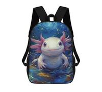 sinyumoney Sacs À Dos Scolaires Pour Enfants Smiling Axolotl in Water Sac D'école Imprimé En 3D Pour Garçons, Élèves Du Primaire Et Du Collège 17inch