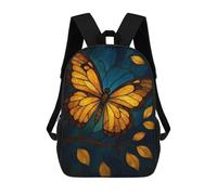 sinyumoney Sacs À Dos Scolaires Pour Enfants Stained Glass Butterfly Sac D'école Imprimé En 3D Pour Garçons, Élèves Du Primaire Et Du Collège 17inch