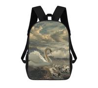 sinyumoney Sacs À Dos Scolaires Pour Enfants Swan And Family Sac D'école Imprimé En 3D Pour Garçons, Élèves Du Primaire Et Du Collège 17inch