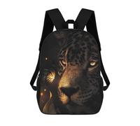 sinyumoney Sacs À Dos Scolaires Pour Enfants The Glowing Leopard Sac D'école Imprimé En 3D Pour Garçons, Élèves Du Primaire Et Du Collège 17inch