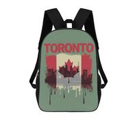 sinyumoney Sacs À Dos Scolaires Pour Enfants Toronto Skyline Sac D'école Imprimé En 3D Pour Garçons, Élèves Du Primaire Et Du Collège 17inch