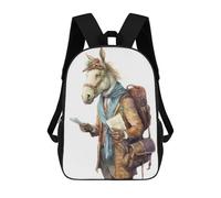 sinyumoney Sacs À Dos Scolaires Pour Enfants Travel Guide Horse Sac D'école Imprimé En 3D Pour Garçons, Élèves Du Primaire Et Du Collège 17inch
