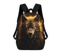 sinyumoney Sacs À Dos Scolaires Pour Enfants Unleashed Black Wolf Sac D'école Imprimé En 3D Pour Garçons, Élèves Du Primaire Et Du Collège 17inch