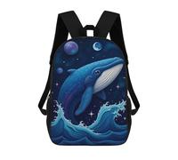 sinyumoney Sacs À Dos Scolaires Pour Enfants Whale in Space Sac D'école Imprimé En 3D Pour Garçons, Élèves Du Primaire Et Du Collège 17inch