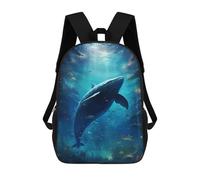 sinyumoney Sacs À Dos Scolaires Pour Enfants Whale in Space Sac D'école Imprimé En 3D Pour Garçons, Élèves Du Primaire Et Du Collège 17inch